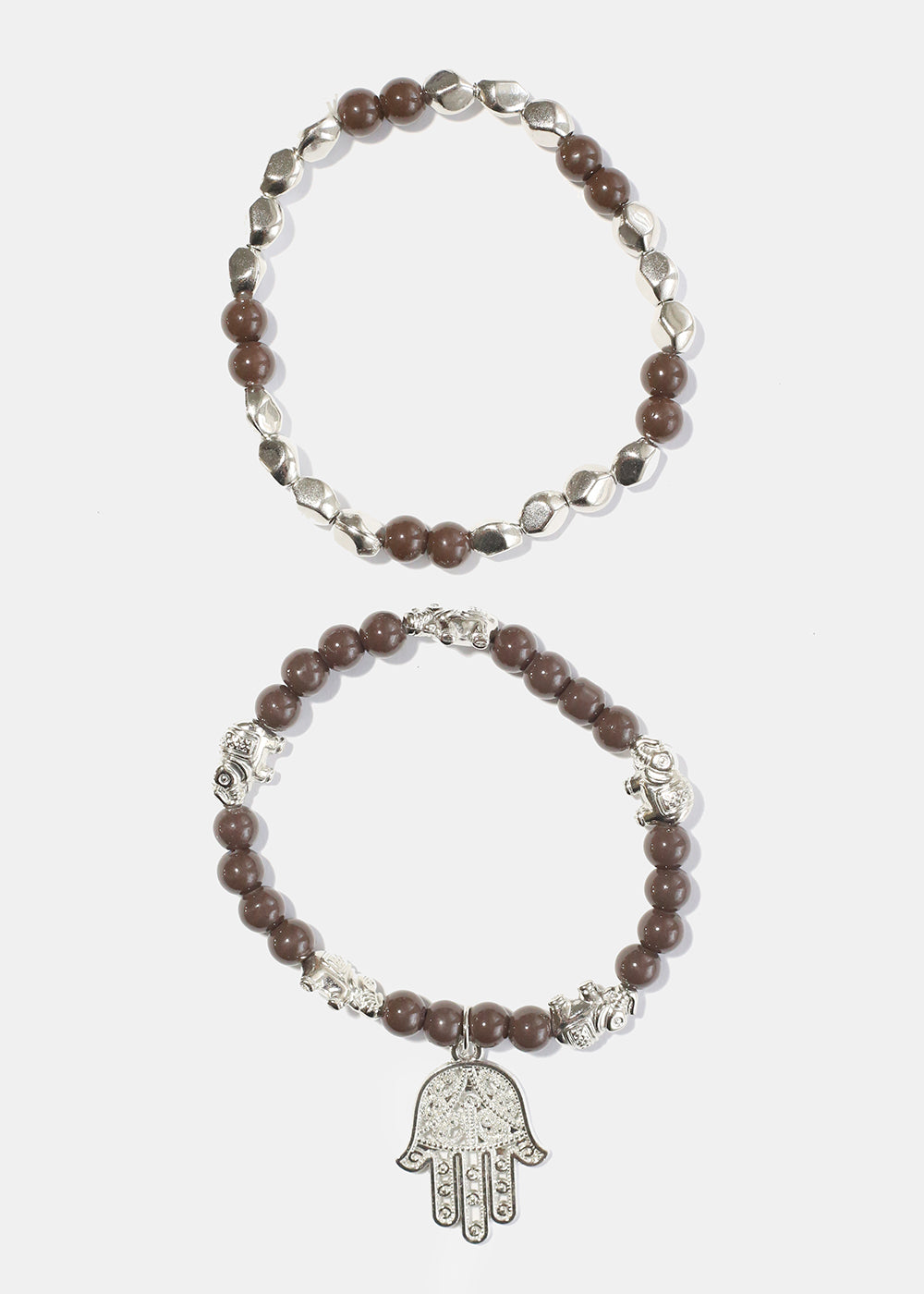 Bead Bracelet with Hamsa Hand