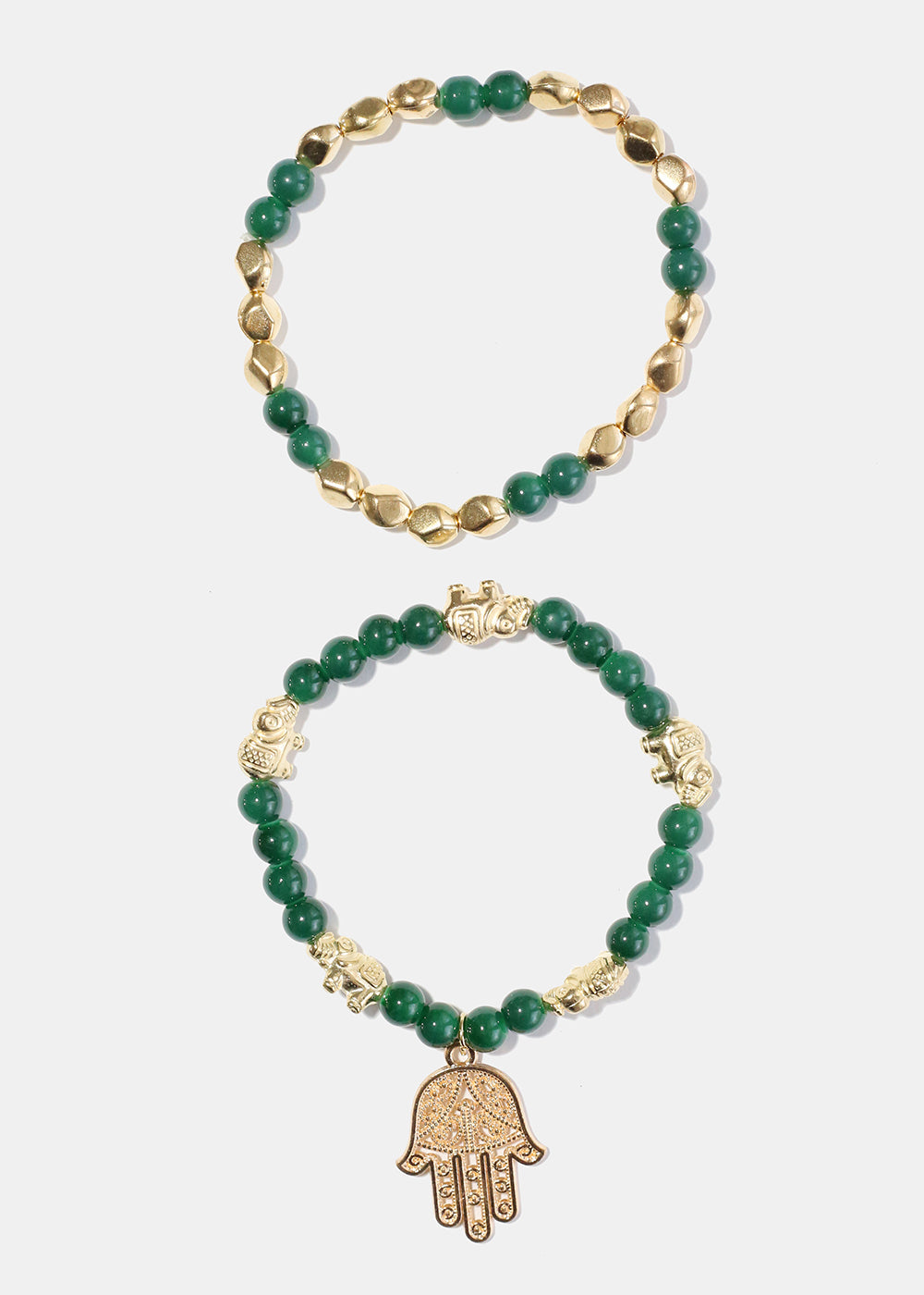 Bead Bracelet with Hamsa Hand