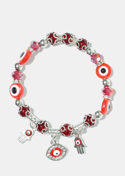 Evil Eye Colorful Bead Bracelet