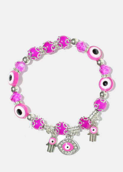 Evil Eye Colorful Bead Bracelet