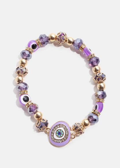 Big Evil Eye Bead Bracelet