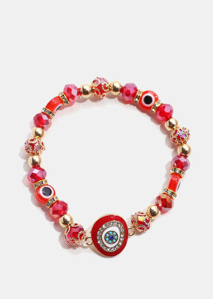 Big Evil Eye Bead Bracelet