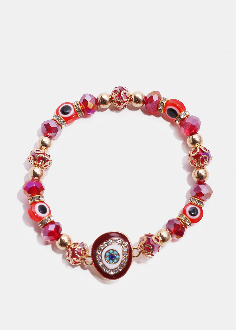 Dark Colored Evil Eye Bead Bracelet