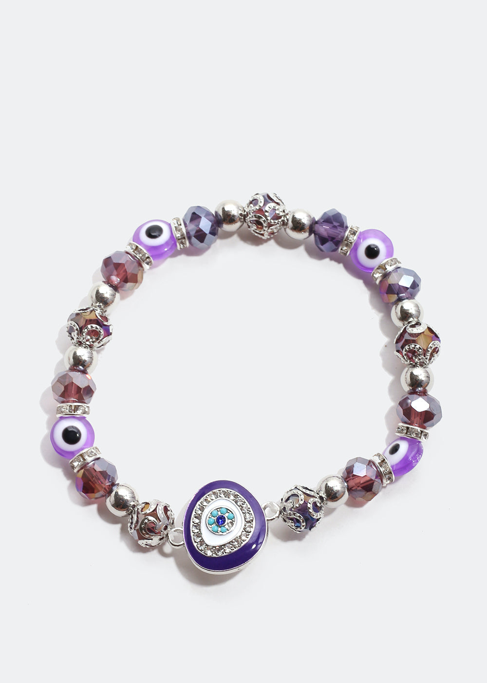 Dark Colored Evil Eye Bead Bracelet