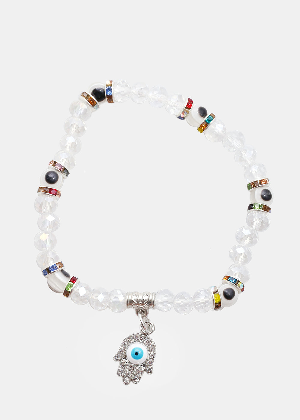 Evil Eye & Hamsa Hand Bead Bracelet