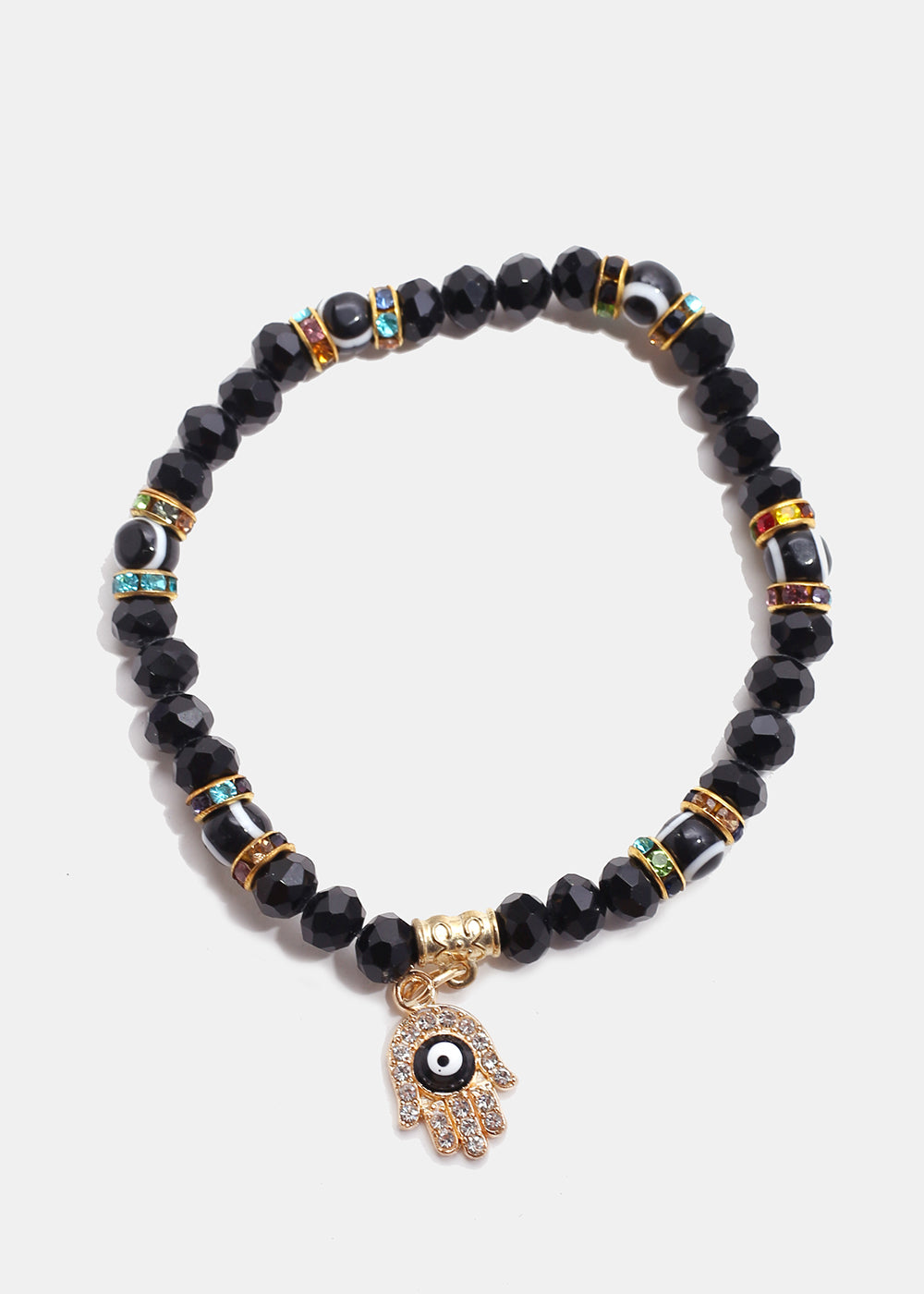 Hamsa Hand with Evil Eye Bead Bracelet
