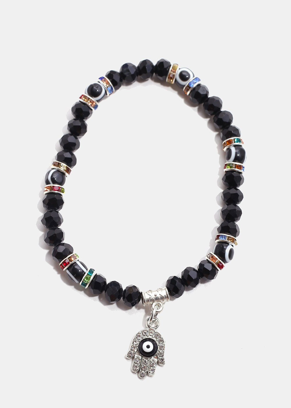 Hamsa Hand with Evil Eye Bead Bracelet
