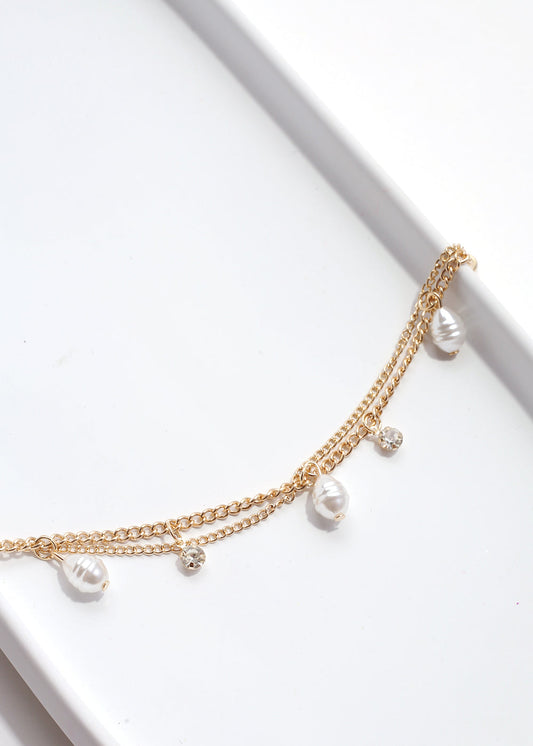 Layered Bracelet with Pearls