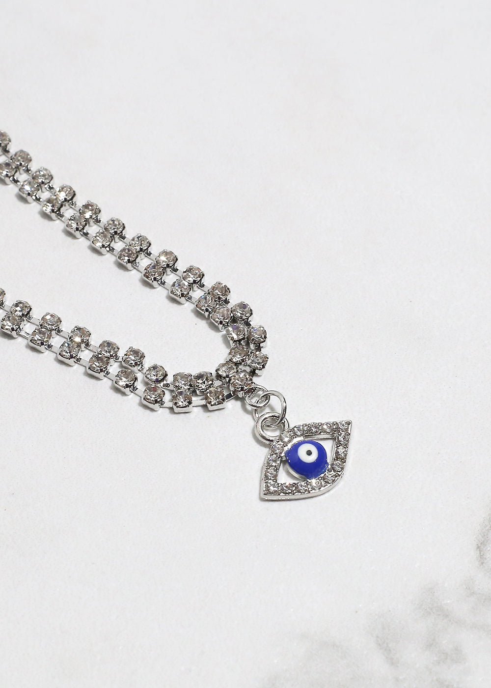 Bling Evil Eye Chain Bracelet