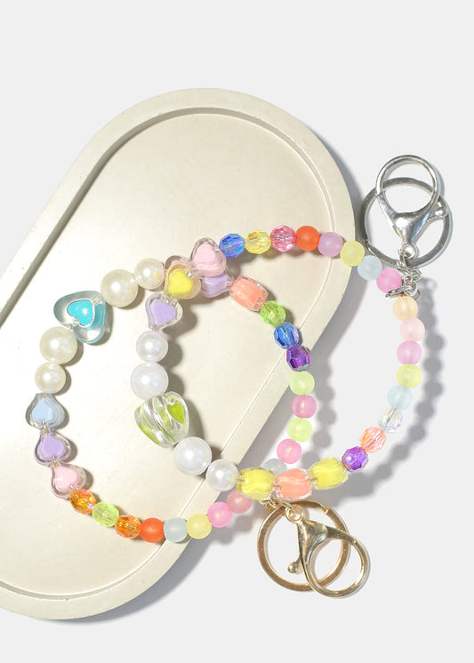 Heart & Bead Key Ring