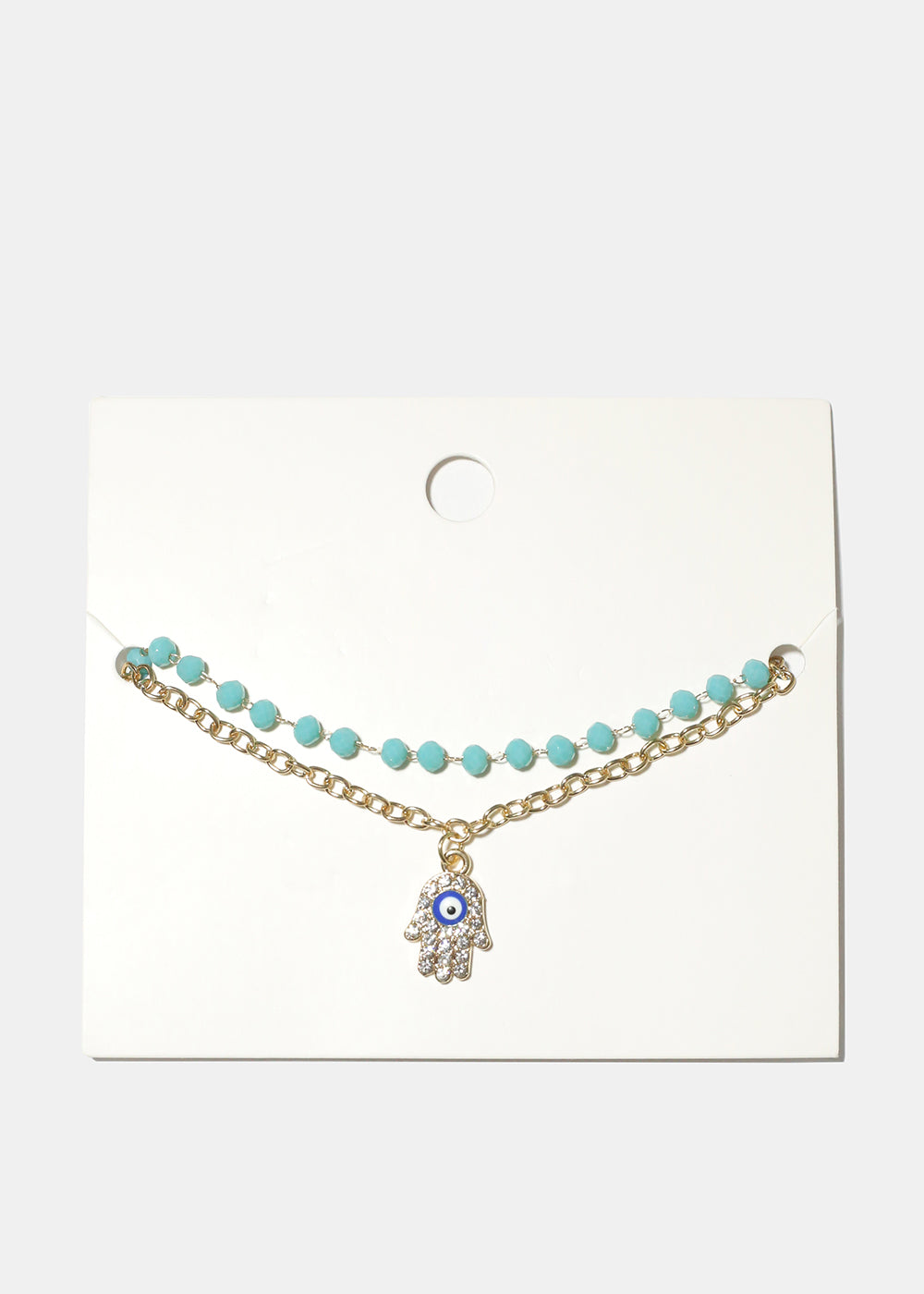 Rhinestone Hamsa Hand Bracelet