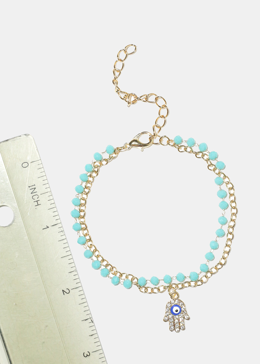 Rhinestone Hamsa Hand Bracelet