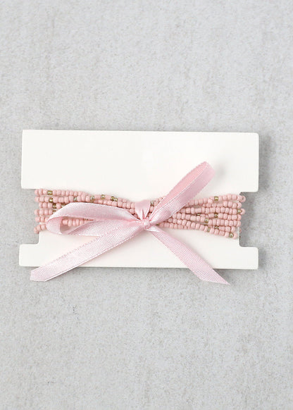Multiple Beaded Bracelet with Ribbon