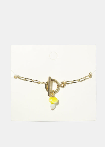 Mushroom Chain Link Bracelet