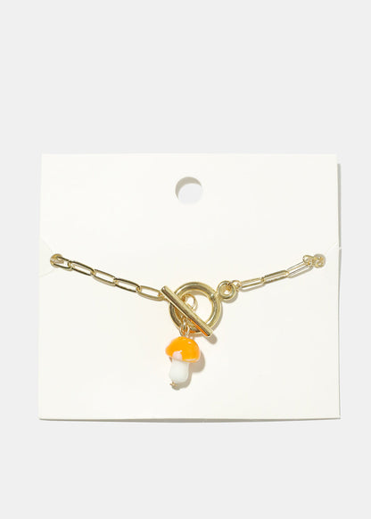 Mushroom Chain Link Bracelet