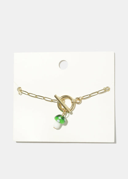 Mushroom Chain Link Bracelet