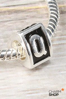 Letter Q Block Bead Charm