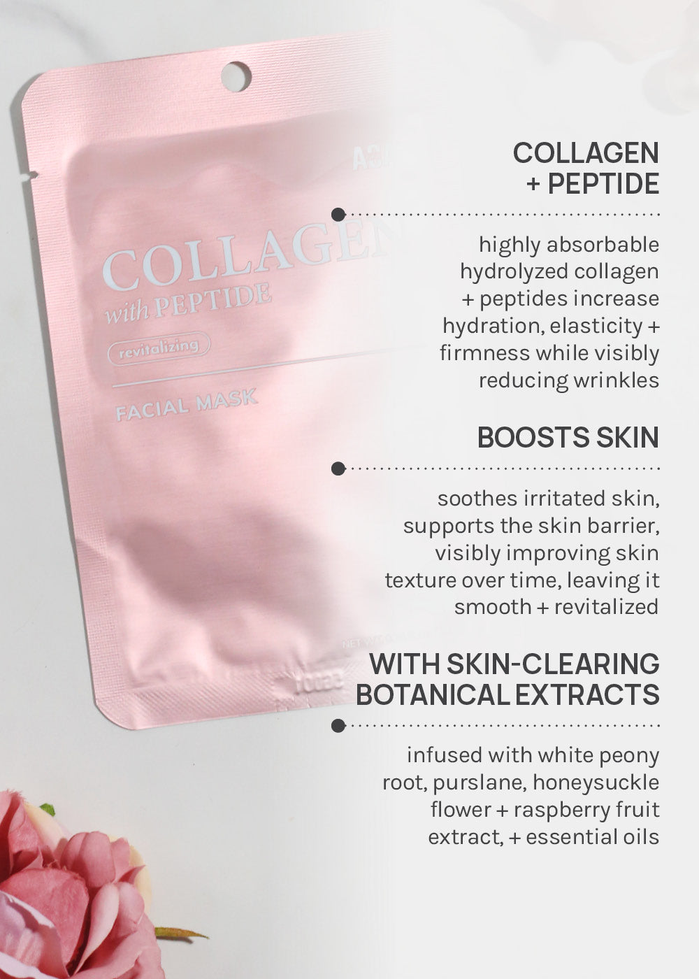 AOA Skin Collagen with Peptide Revitalizing Facial Mask