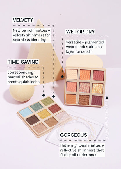 AOA Colorful Canvas 9 Color Eyeshadow Palette
