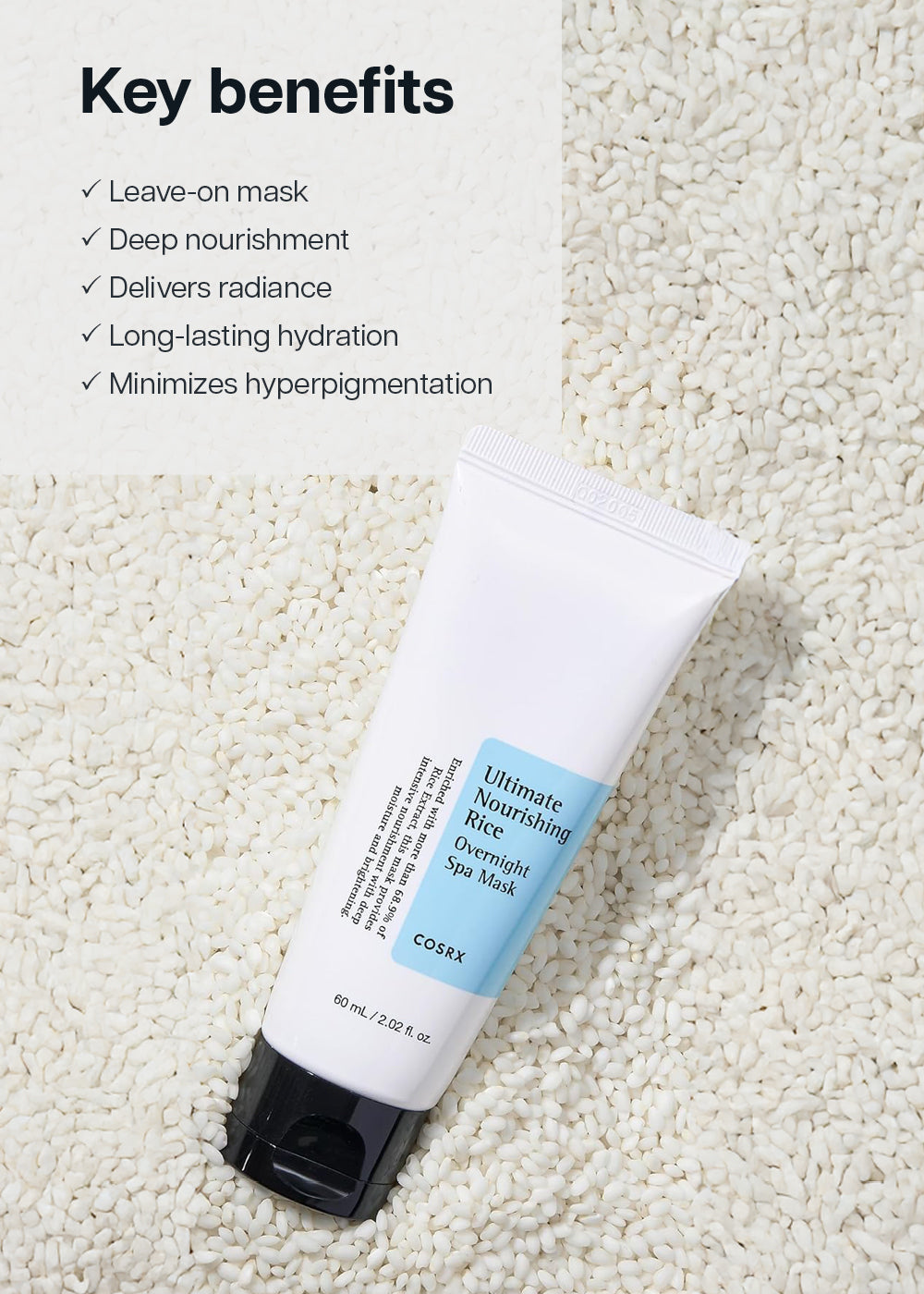 COSRX Ultimate Nourishing Rice Overnight Spa Mask 60ml