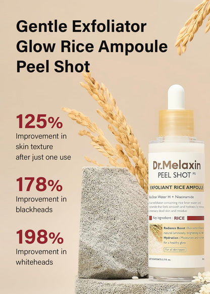 Dr. Melaxin Peel Shot Exfoliating White Rice Ampoule 80ml