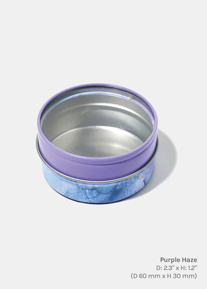 Decorative Tin Round Clear Top