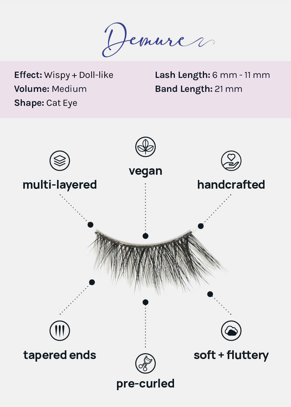 Demi-Dream Half Lashes – Demure