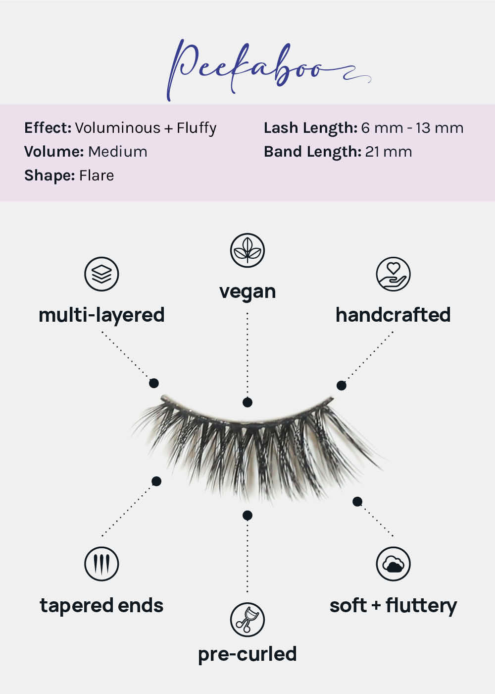 Demi-Dream Half Lashes – Peekaboo