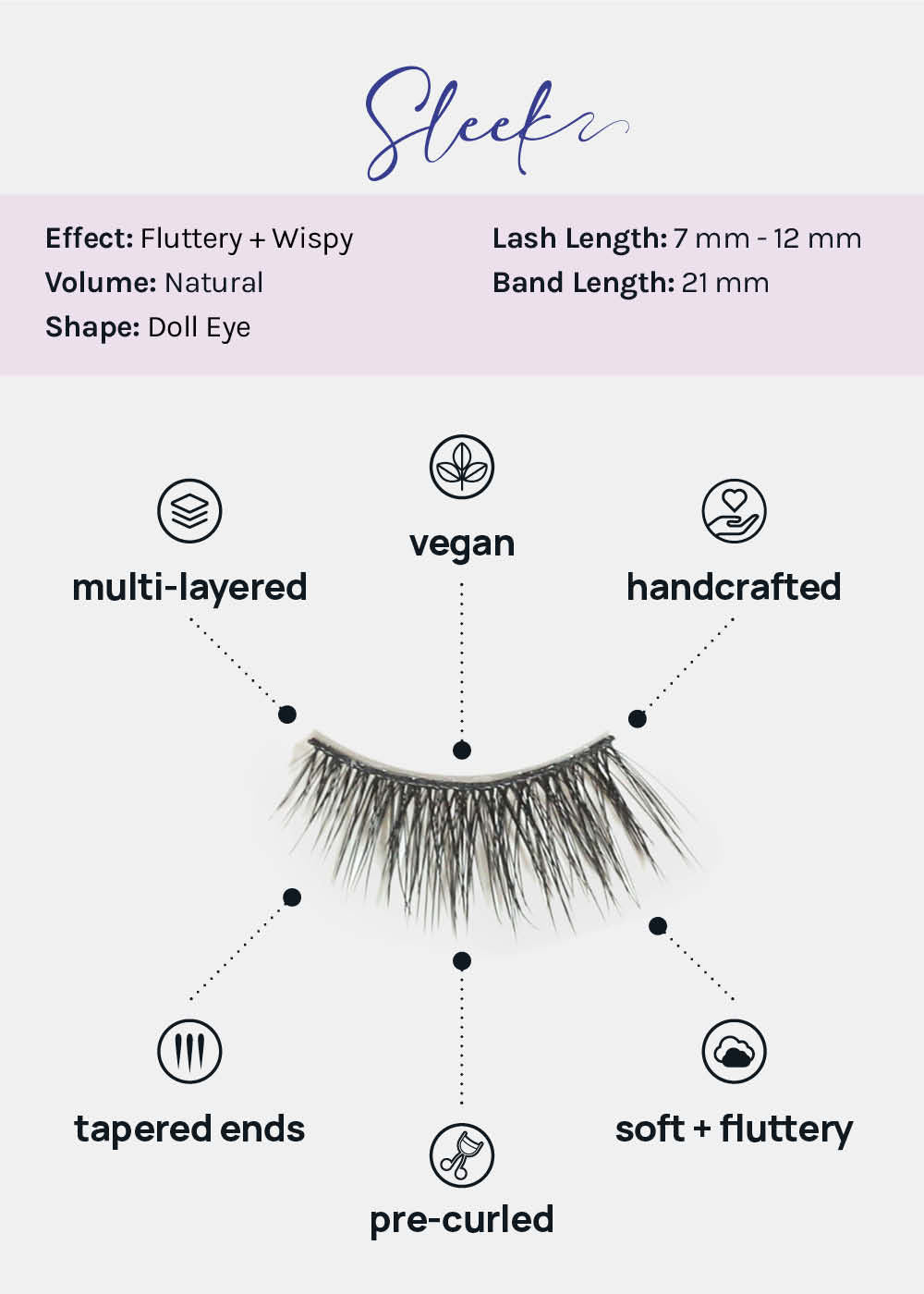 Demi-Dream Half Lashes – Sleek
