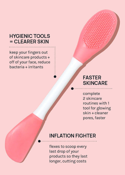 AOA Dual-Ended Silicone Mask Tool + Exfoliator
