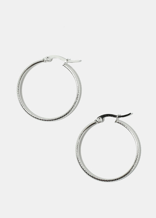 Textured Hoop Earrings