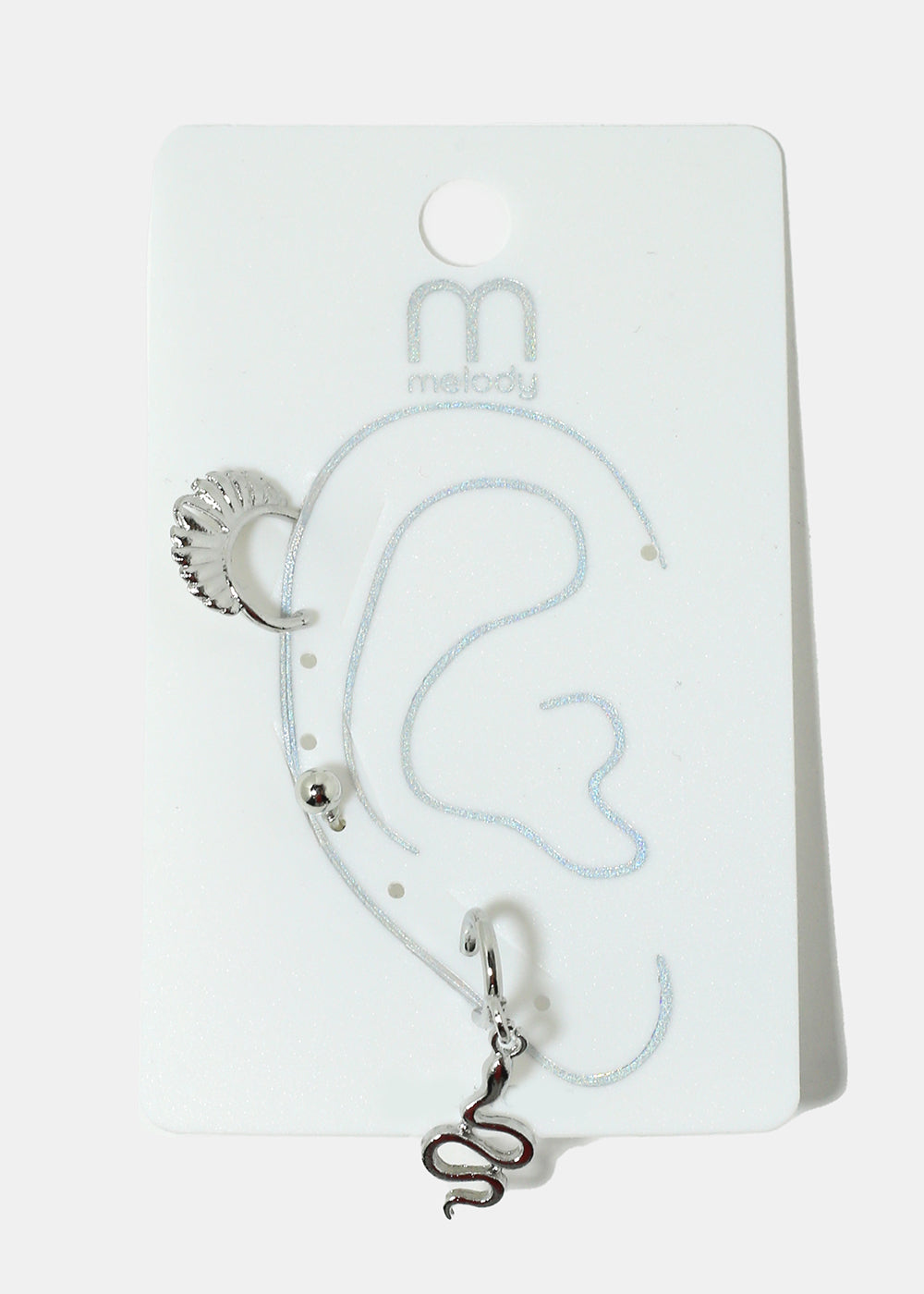 3-Piece Snake & Cuff Earrings