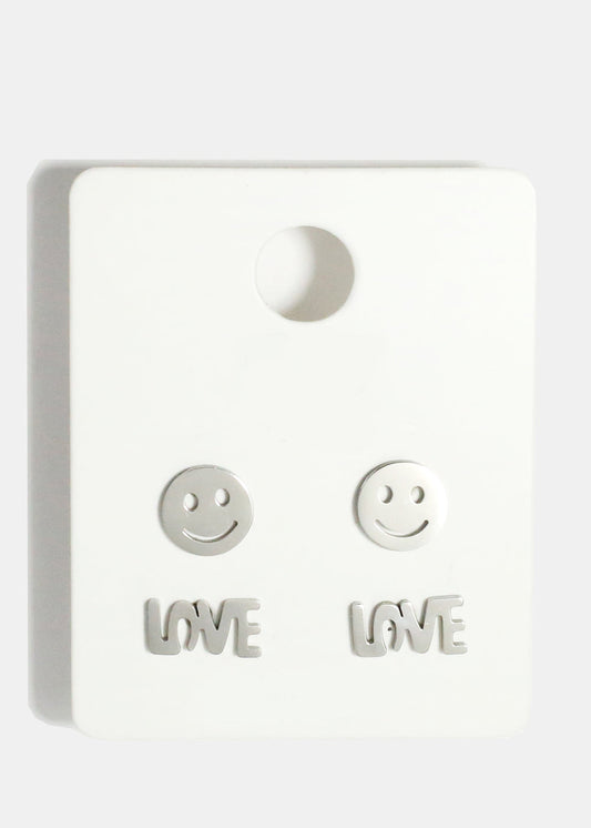 Love and Smile Stud Earrings