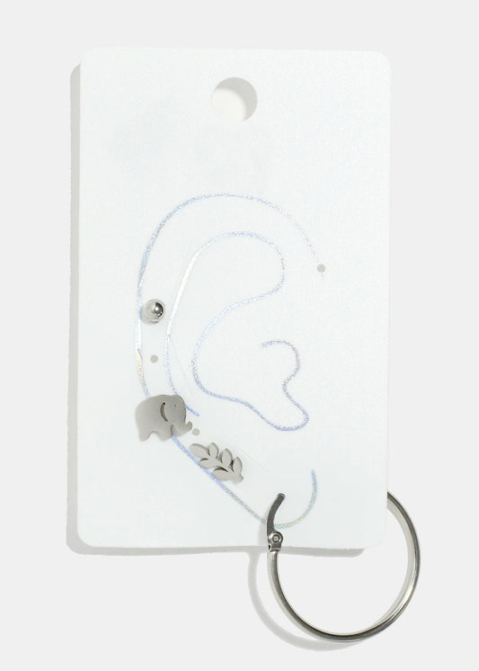 4 Piece Mix Match Elephant Earrings