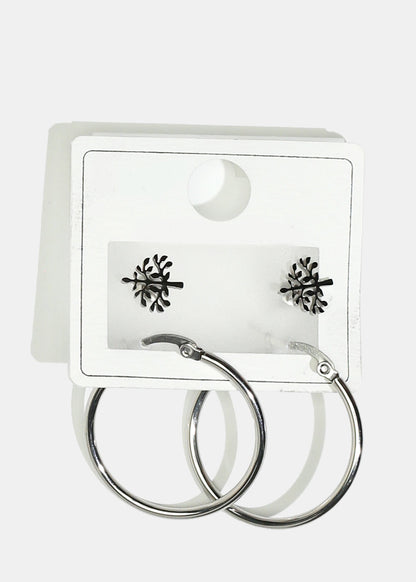 Tree Stud & Hoop Earrings