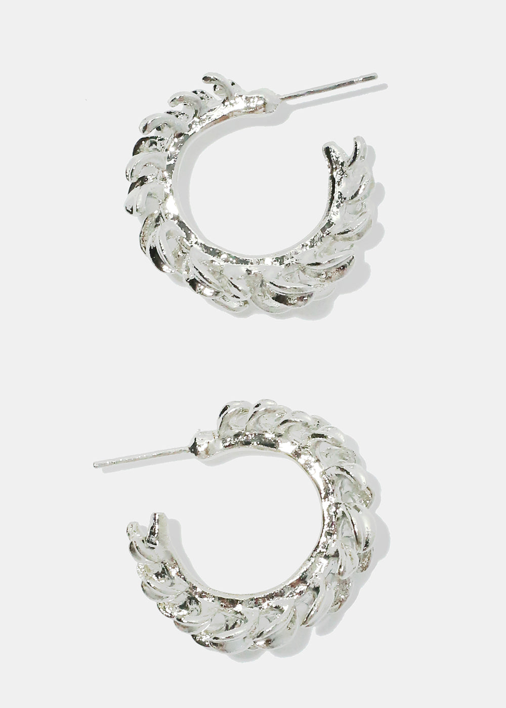 Bay Leaves Small Hoop Earrings