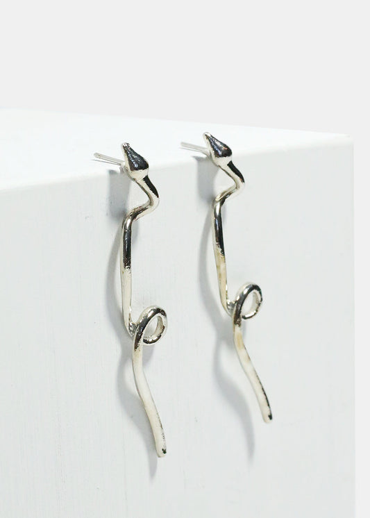 Snake Loop Dangle Earrings