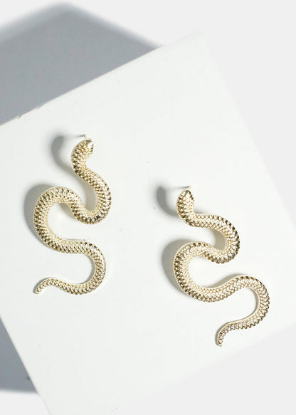 Textured Snake Earrings