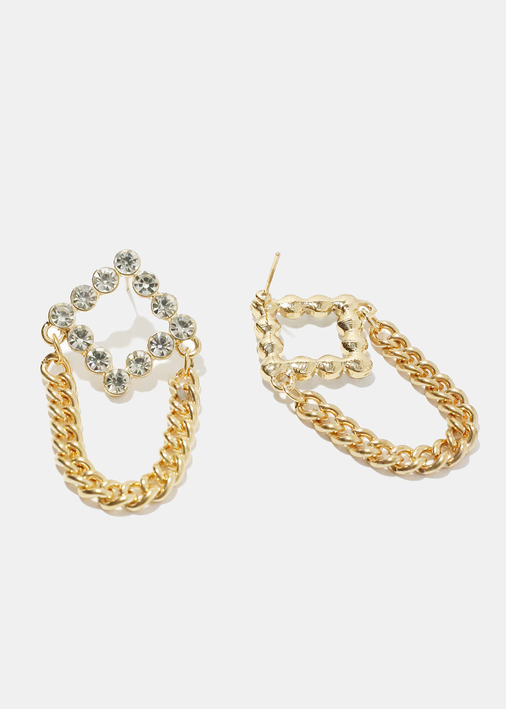 Square with Chain Earrings