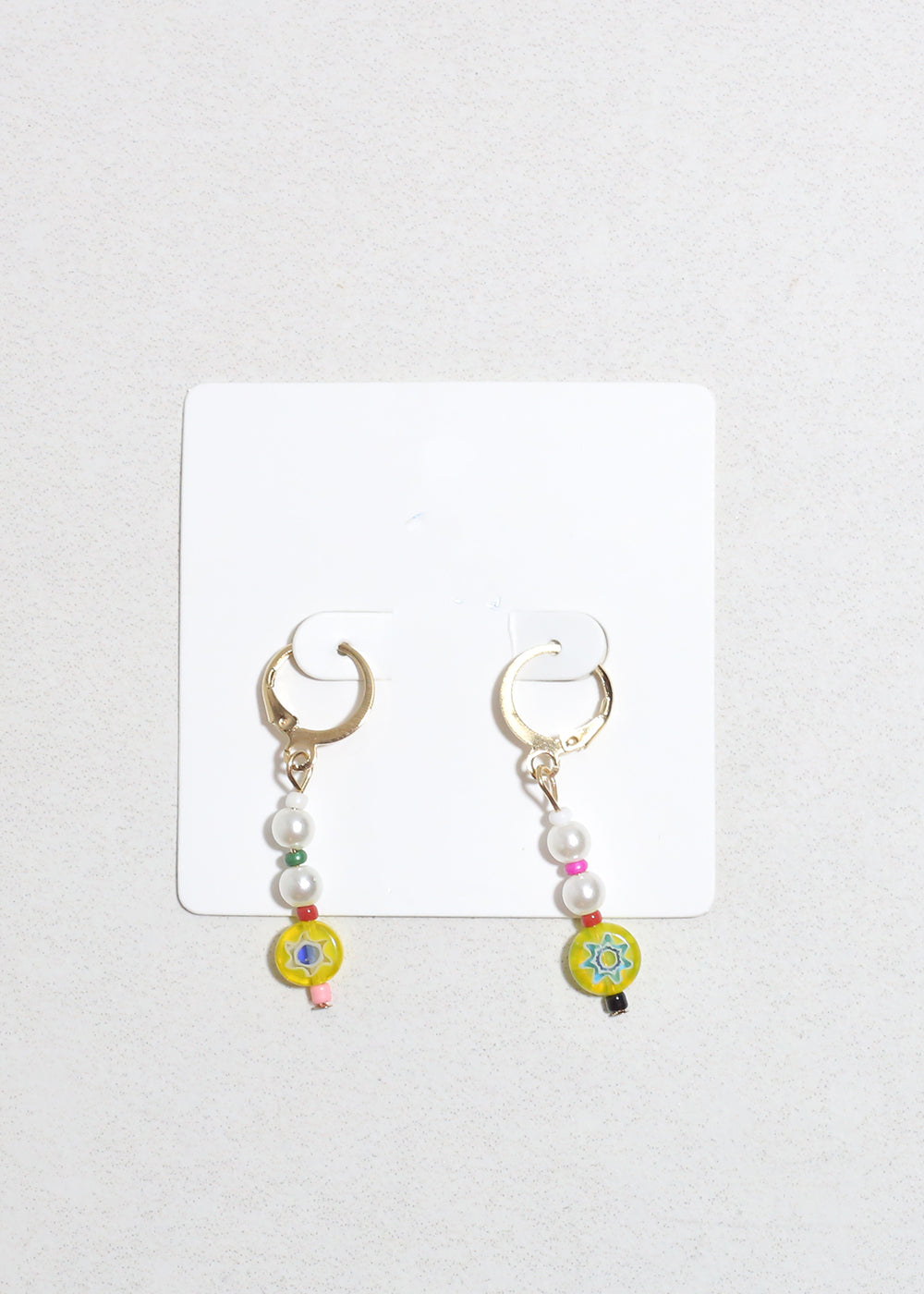 Colorful Pearl & Bead Dangle Earrings