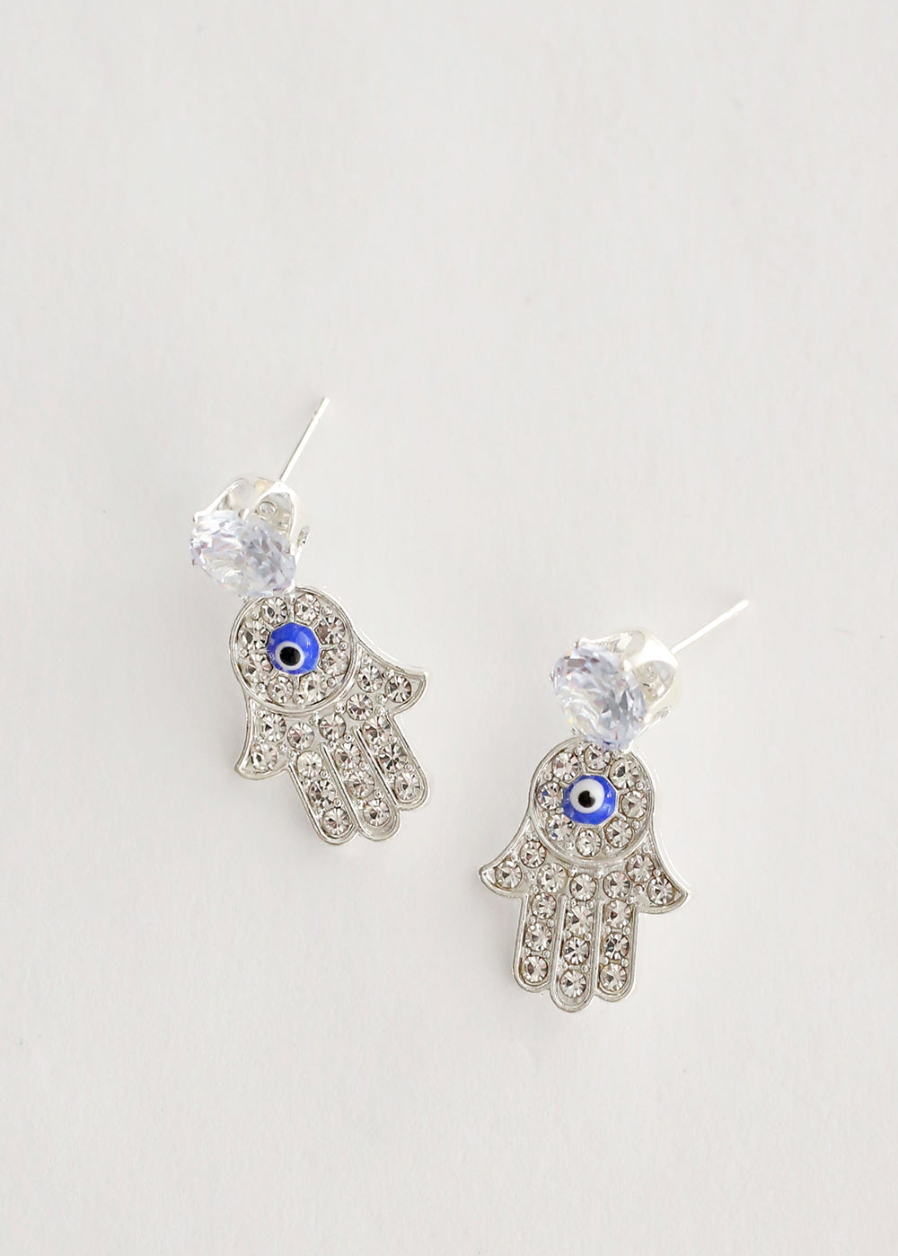 Hamsa Hand & Cross Earring