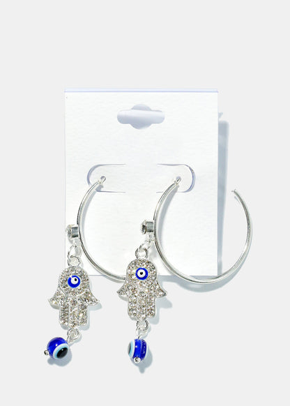 Evil Eye Hoop Earrings
