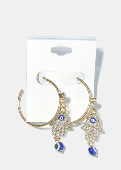 Evil Eye Hoop Earrings