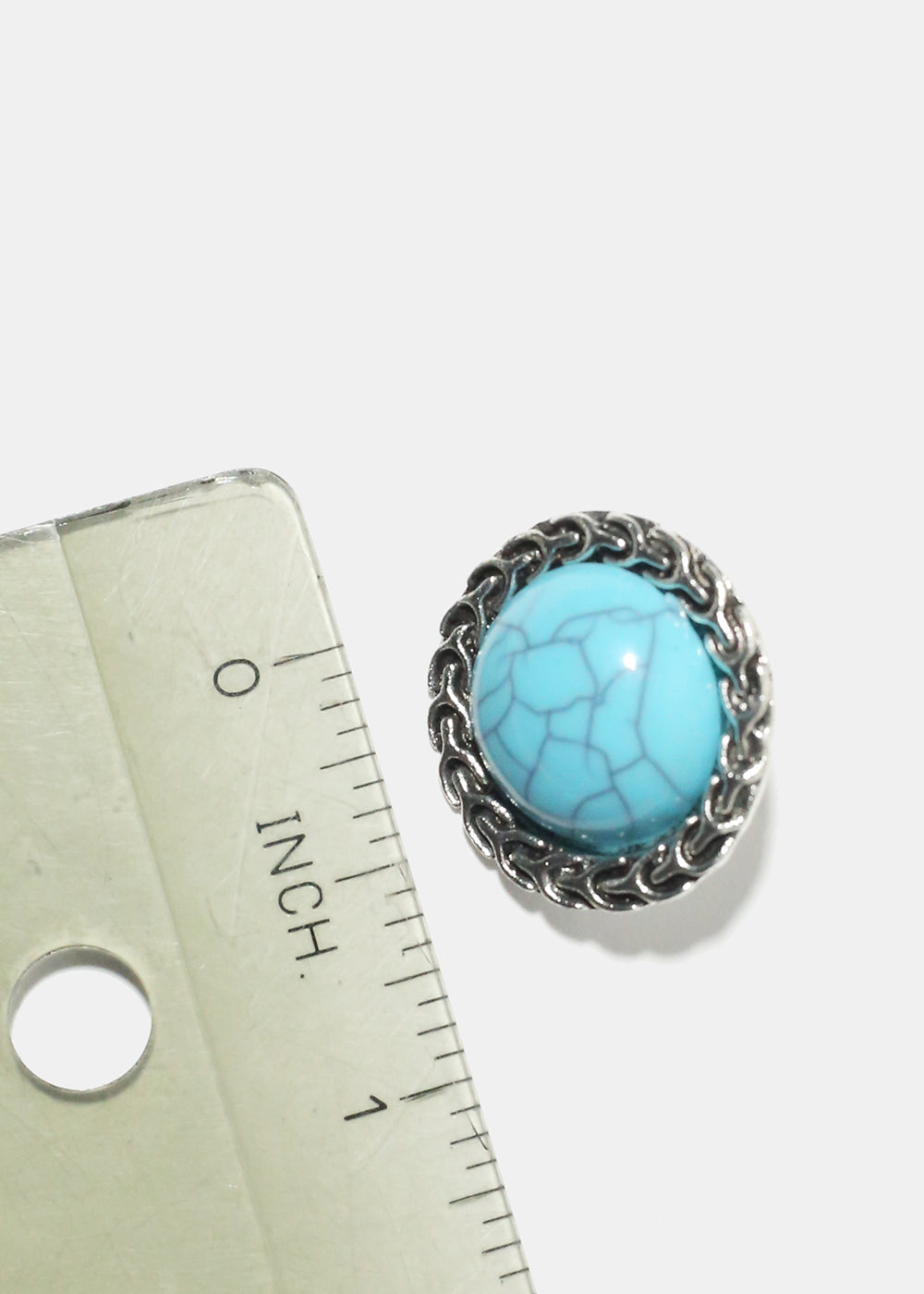 Marble Circle Clip Earrings