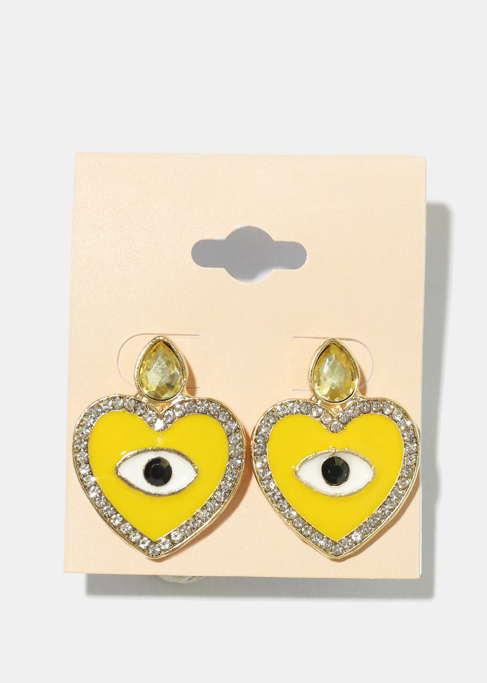 Heart Evil Eye Earrings