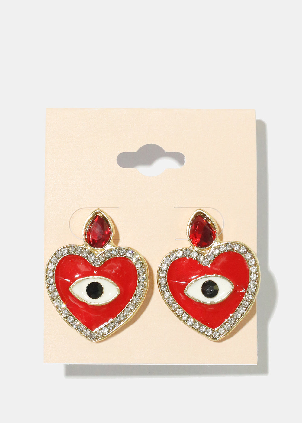 Heart Evil Eye Earrings