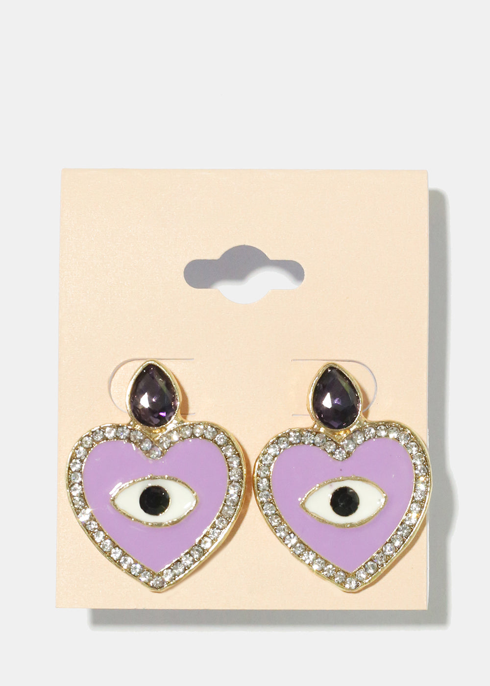 Heart Evil Eye Earrings