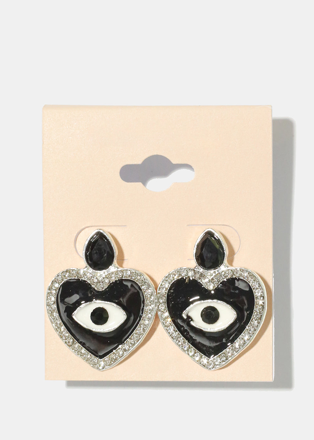 Heart Evil Eye Earrings