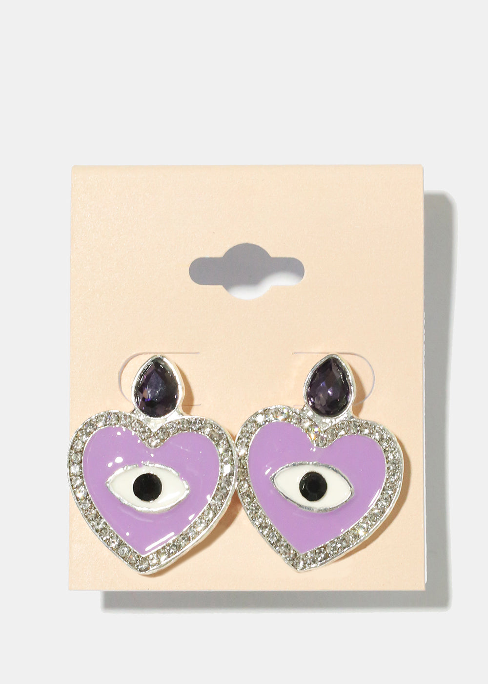 Heart Evil Eye Earrings