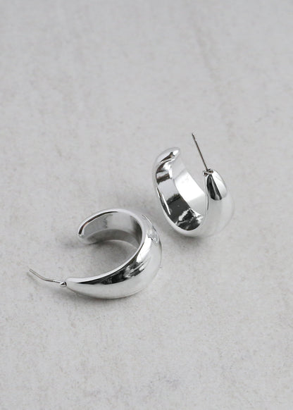 Thick Half Hoop Earrings